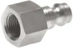 Kupplungsstecker mit Innengewinde, NW 5, Stahl gehärtet & vernickelt, Stecker, Kupplung, Standard, alle Größen