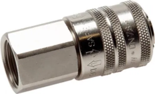 Sicherheits-Kupplungsdosen mit Innnengewinde, NW 7,2, Messing vernickelt, alle Größen von www.pneumatikshop-online.de