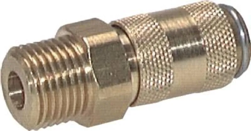 Kupplungsdosen mit Außengewinde, NW 2,7 , Messing, alle Größen von www.pneumatikshop-online.de