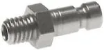 Kupplungsstecker mit Außengewinde, NW 2,7 , Edelstahl 1.4404, Stecker, Kupplung, Standard, alle Größen