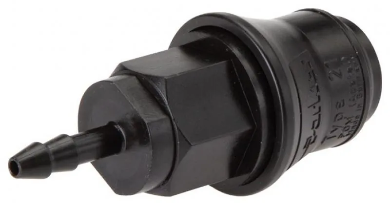 Original Parker® Kupplungsdose aus schwarzem POM mit Schlauchtülle NW 5