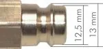 Kupplungsdosen Edelstahl 1.4305, gerade Schlauchtülle MIT ENTRIEGELUNG, DN 9 (13 mm Zapfen), Temperierkupplung, GSP, kompatibel zu Hasco,alle Größen,Parker, Hydraulik, Mineralöl, Luft, Wasser, Schmieröl, Schlauch, Druckschlauch, Pneumatik
