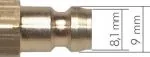 Kupplungsdosen Edelstahl 1.4305, 45° Winkel, Schlauchtülle MIT ENTRIEGELUNG, DN 6 (9 mm Zapfen), Temperierkupplung, GSP, kompatibel zu Hasco,alle Größen,Parker, Hydraulik, Mineralöl, Luft, Wasser, Schmieröl, Schlauch, Druckschlauch, Pneumatik