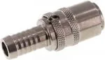 Kupplungsdosen Edelstahl 1.4305, gerade Schlauchtülle MIT ENTRIEGELUNG, DN 9 (13 mm Zapfen), Temperierkupplung, GSP, kompatibel zu Hasco,alle Größen,Parker, Hydraulik, Mineralöl, Luft, Wasser, Schmieröl, Schlauch, Druckschlauch, Pneumatik