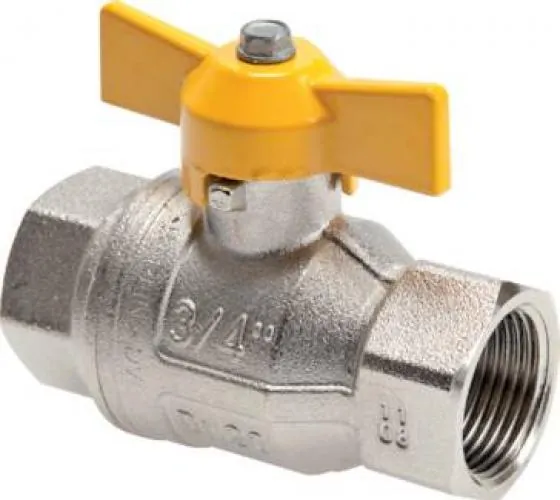 Kugelhahn Messing vernickelt DVGW EN 331 IG 25–50 bar mit Flügelmutter alle Größen