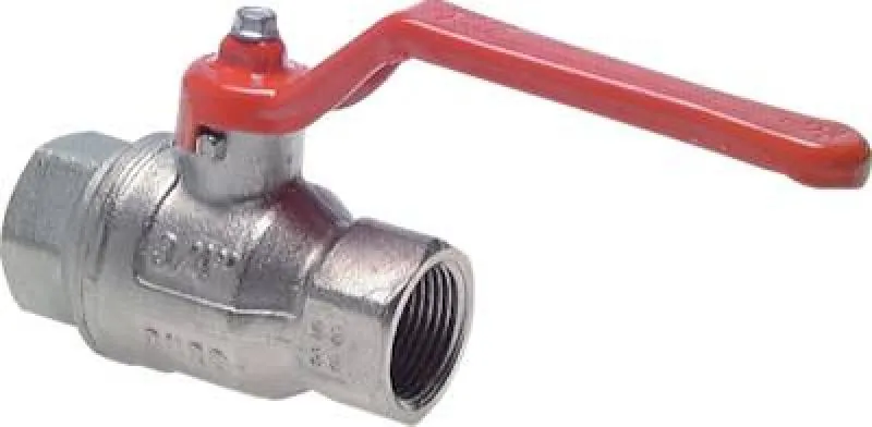 Kugelhahn 2-teilig Messing vernickelt voller Durchgang IG 14–50 bar alle Größen