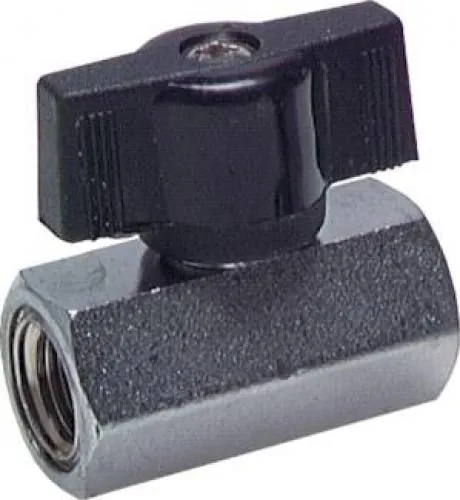 Mini-Kugelhahn mit Knebelgriff Messing verchromt PN 10 alle Größen