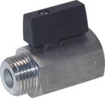 Mini-Kugelhähne mit Knebelgriff, Edelstahl, PN 25, alle Größen