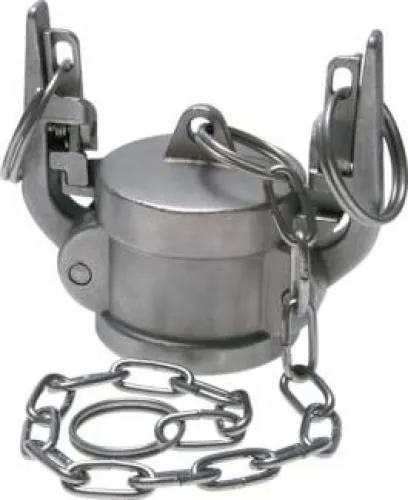 Verschlusskappen Edelstahl mit Sicherheitsverriegelung für Schnellkupplungsstecker, Typ DC, alle Größen von www.pneumatikshop-online.de