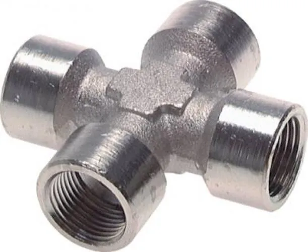 Kreuz-​Stücke Messing vernickelt mit IG bis 16 bar, alle Größen von www.pneumatikshop-online.de