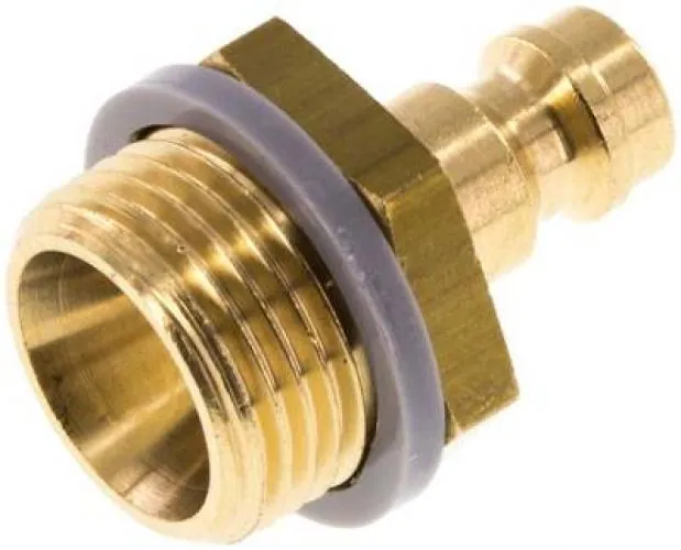 Kupplungsstecker mit Außengewinde, NW 5, Messing, alle Größen von www.pneumatikshop-online.de