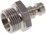 Kupplungsstecker mit Außengewinde, NW 5, Edelstahl, Stecker, Kupplung, alle Größen