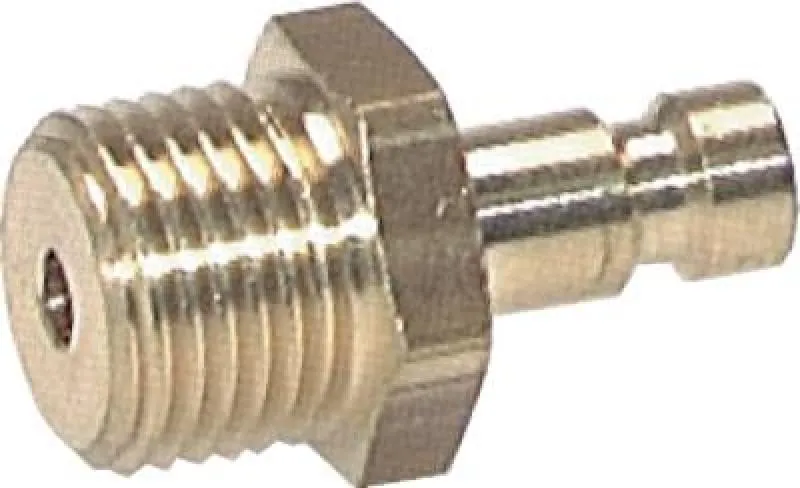 Pneumatik-Kupplungsstecker NW 2,7 mit Außengewinde aus Messing