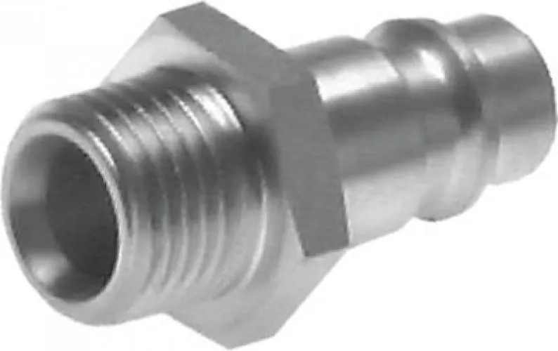 Kupplungsstecker mit Außengewinde, NW 7,2, Edelstahl 1.4305, alle Größen von www.pneumatikshop-online.de