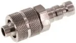 Kupplungsstecker mit Überwurfmutter, NW 2,7 , Edelstahl 1.4404, Stecker, Kupplung, Überwurf, Standard, alle Größen