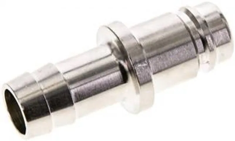 Parker® Rectus® Serie 38 Kupplungsstecker NW 15 aus glänzend vernickeltem Messing mit Schlauchtülle