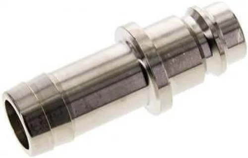 Kupplungsstecker mit Schlauchtülle, NW 19, Messing vernickelt, alle Größen von www.pneumatikshop-online.de