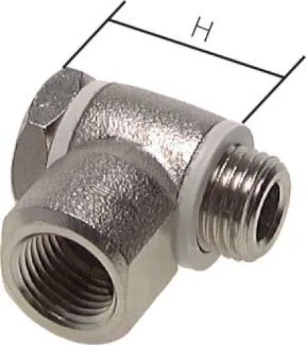 Winkel-Verschraubungen mit zylindrischem Innen-/aussengewinde (Hohlschraube) Messing vernickelt, alle Größen von www.pneumatikshop-online.de