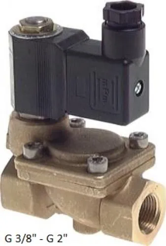 2/2-Wege Magnetventile Messing – stromlos geöffnet (NO), alle Größen