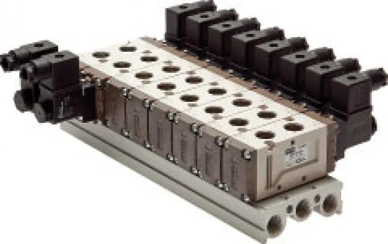 Mehrfachanschlussplatten YPC für Baureihe SF5000 – für 5/2- und 5/3-Wege-Magnetventile