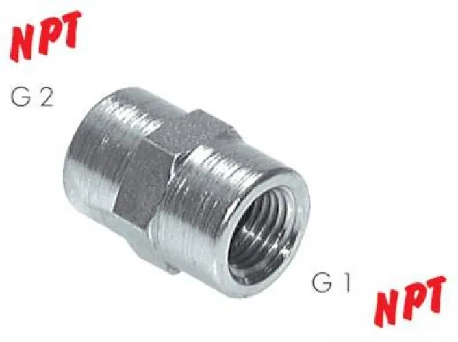 Hochdruck-Muffe Stahl verzinkt mit NPT-Innengewinde massiv