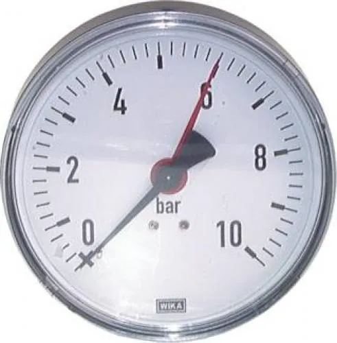 WIKA Standardmanometer in Ø 80 mm mit axialem Anschluss hinten
