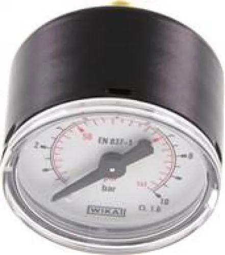 WIKA Standardmanometer Ø 40, 50, 63 mm, Anschluss hinten (axial), Klasse 1.6, Stahlgehäuse
