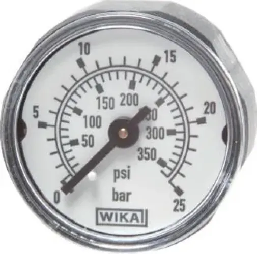 Mini-Manometer Ø 23, 26, 27 mm, Anschluss hinten (axial/zentral), Klasse 4.0