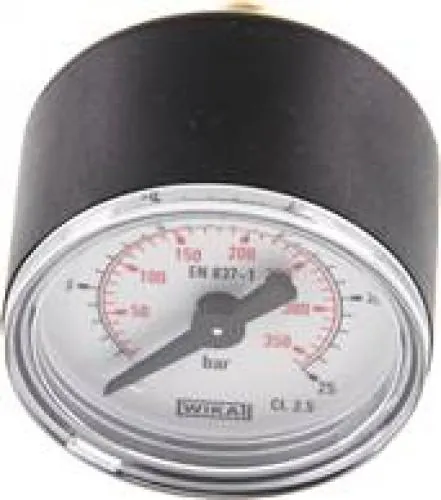 WIKA Standardmanometer Ø 40, 50, 63 mm, Anschluss hinten (axial), Klasse 2.5, Kunststoffgehäuse