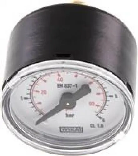 WIKA Standardmanometer Ø 40, 50, 63 mm, Anschluss hinten (axial), Klasse 1.6, Stahlgehäuse