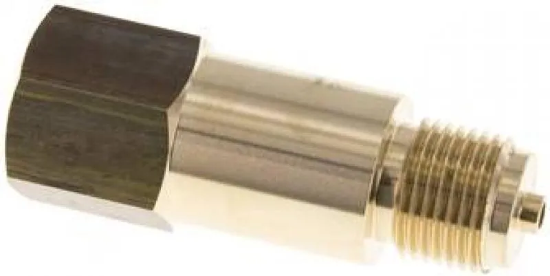 Messing Manometer-Zwischenstück mit Zapfen und Schaft für DIN 16281 Halter