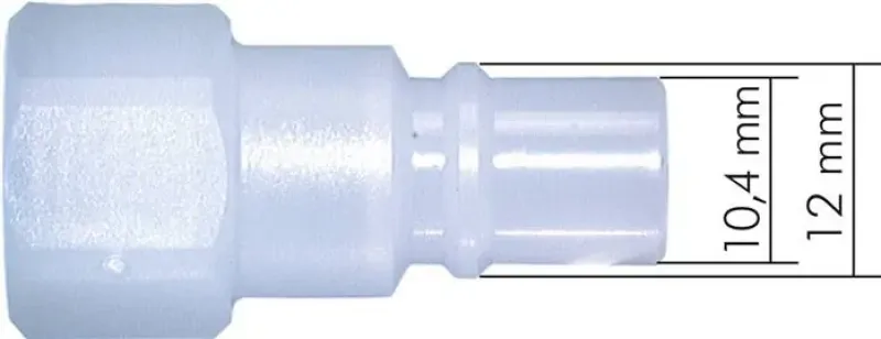 Maße der Nennweite Original Parker® Kupplungsstecker