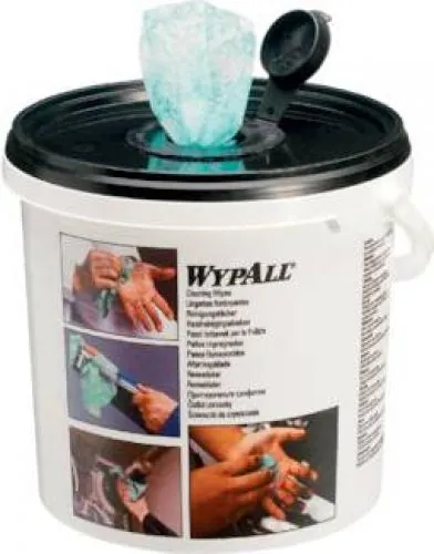 Packungen feuchter Reinigungstücher (Wypall®) Spendereimer