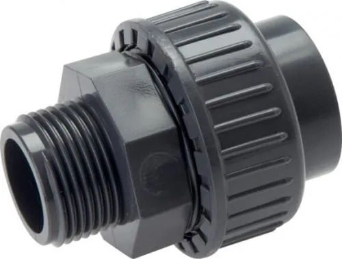 Verschraubung PVC-U mit Klebemuffe und Außengewinde (nur Kunststoff) PN 16 bar