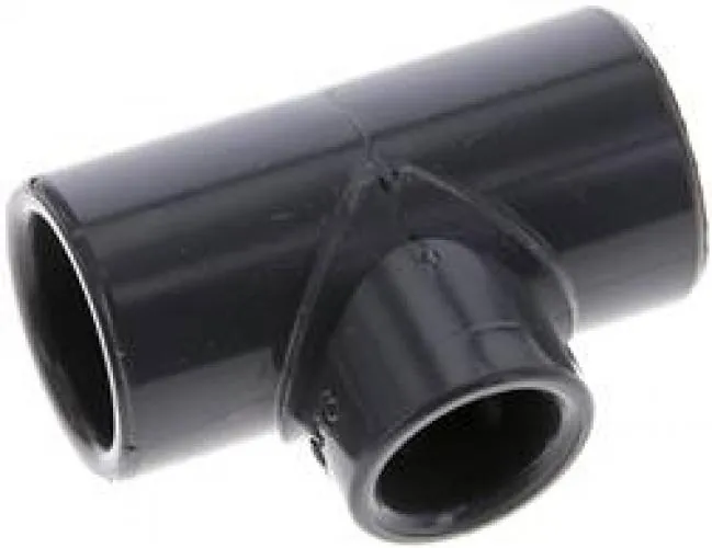 T-Stück PVC-U reduziert, mit Klebemuffen, PN 16, alle Größen
