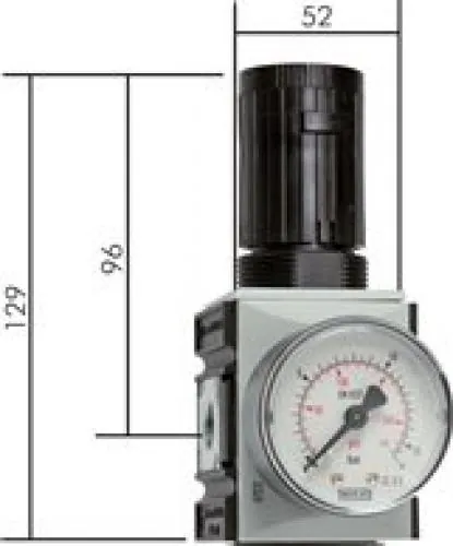 Aventics Druckregler Serie Futura Baureihe 1 Gehäuse anthrazit