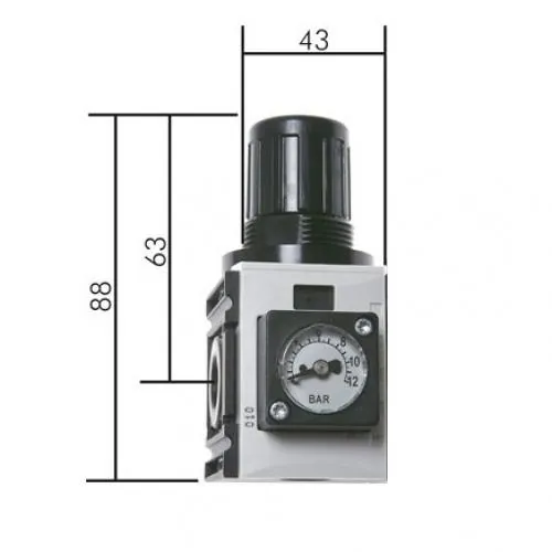 Aventics Druckregler Serie Futura Baureihe 0 mit P1-Durchgangsbohrung