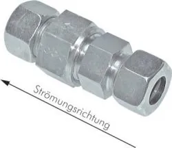 Rückschlagventile mit Schneidringanschluss, Stahl verzinkt, Schneidringverschraubung, alle Größen, Schneidring, Schneidringverschraubung,