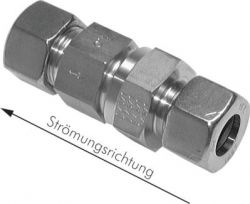 Rückschlagventile mit Schneidringanschluss, Edelstahl Klemmring  1.4571 (NC), alle Größen von www.pneumatikshop-online.de