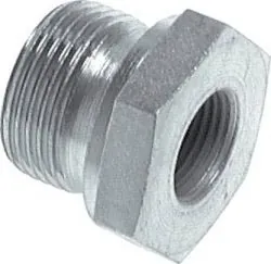 Hydraulik-Gewindereduzierungen mit zylindrischem Innen- und Außengewinde, bis 630 bar, Stahl verzinkt, Elastomerdichtung, Reduzierung, alle Größen