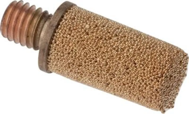 Schalldämpfer Sinterbronze – gesintertes Gewinde & Schlitz, geräuscharm und langlebig