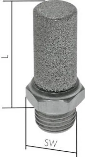 Schalldämpfer Edelstahl – NPT-Gewinde, geräuscharm & langlebig, alle Größen