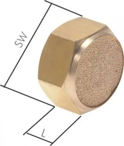 Schalldämpfer aus Sinterbronze mit Innengewinde, alle Größen