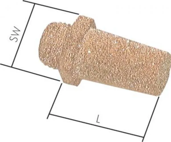 Schalldämpfer Sinterbronze – mit Sechskant, geräuscharm & langlebig, alle Größen