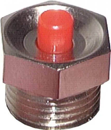 Ansicht ohne Druck Kompakte Druckanzeige (Ø 40 mm) mit glänzend vernickeltem Messinggehäuse und R 1/8" Außengewinde