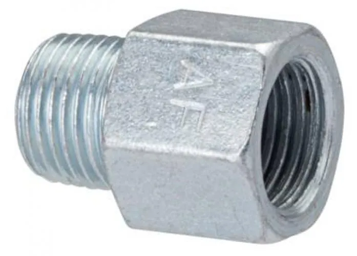 Reduziernippel aus Edelstahl 1.4401 R-Gewinde auf metrisches Gewinde Adapter 100 bar