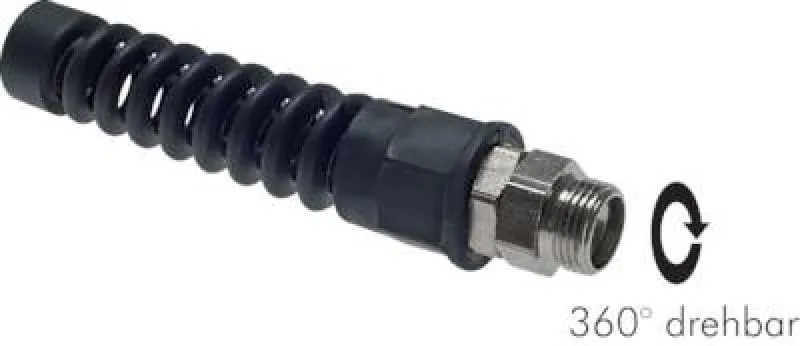 Gerade Drehverschraubungen zylindrisches Gewinde 360° drehbar für Spiralschläuche SPK PU, SPK TX, alle Größen von www.pneumatikshop-online.de
