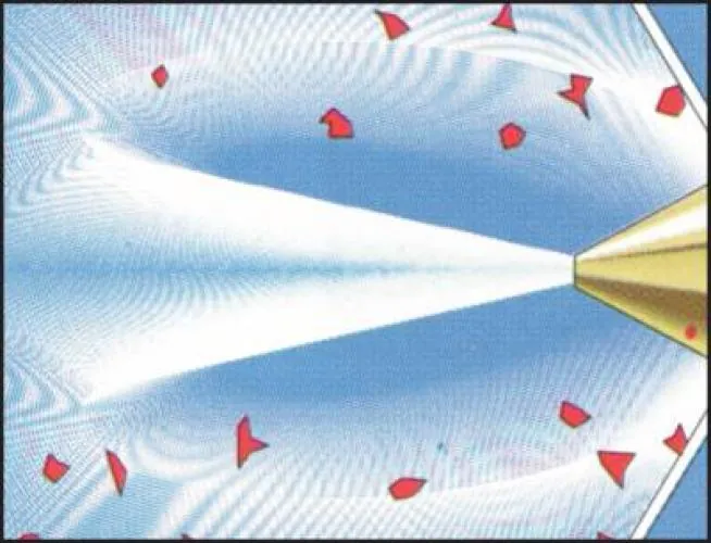 Beispiel Schutzschild für Kurzdüse Blaspistole Kunststoff