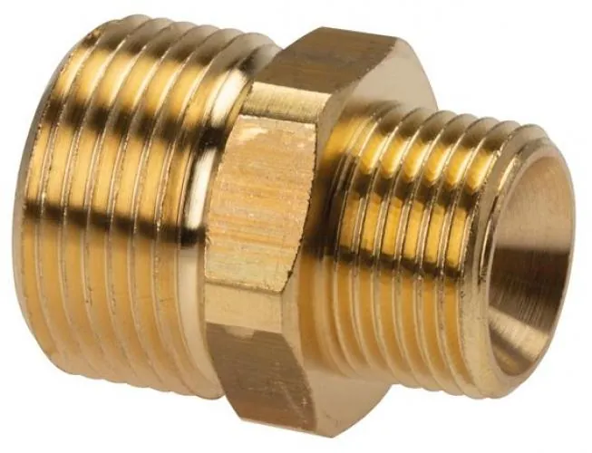 Doppelnippel & Verbindungsnippel für Waschgeräte aus Messing – bis 400 bar, alle Größen