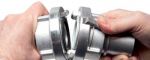 Storz-Kupplungen mit Schlauchstutzen für Schaleneinband, Aluminium (geschmiedet), alle Größen